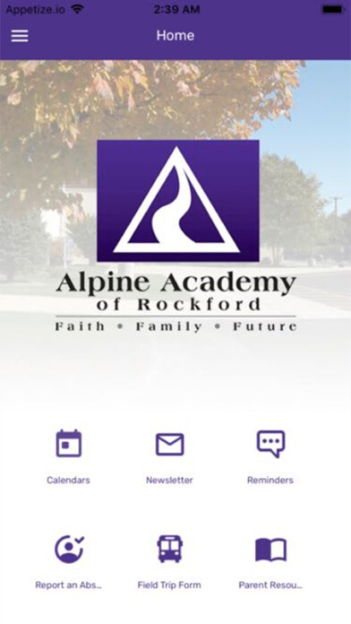 Emulate iPhone app Alpine Academy of Rockford using MyAndroid Emulate iPhone app Alpine Academy of Rockford using MyAndroid