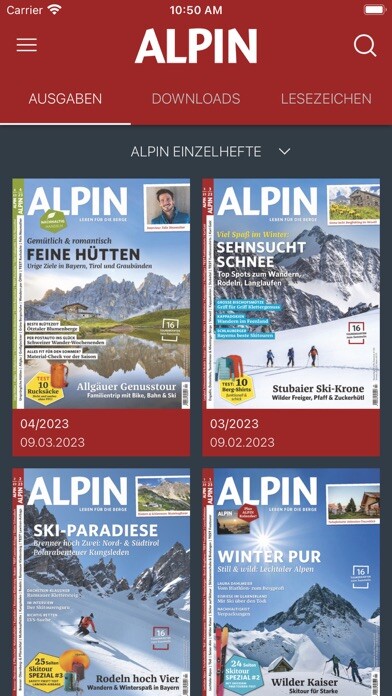 Emulate iPhone app ALPIN eMagazine using MyAndroid Emulate iPhone app ALPIN eMagazine using MyAndroid