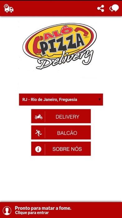 Emulate iPhone app Alô Pizza Delivery using MyAndroid