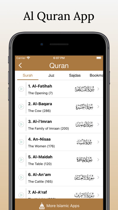 Emulate iPhone app Al Quran Majeed Sharif - Islam using MyAndroid