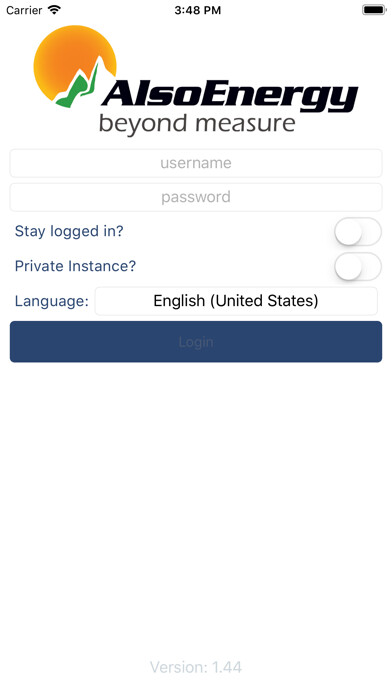 Emulate iPhone app AlsoEnergy using MyAndroid
