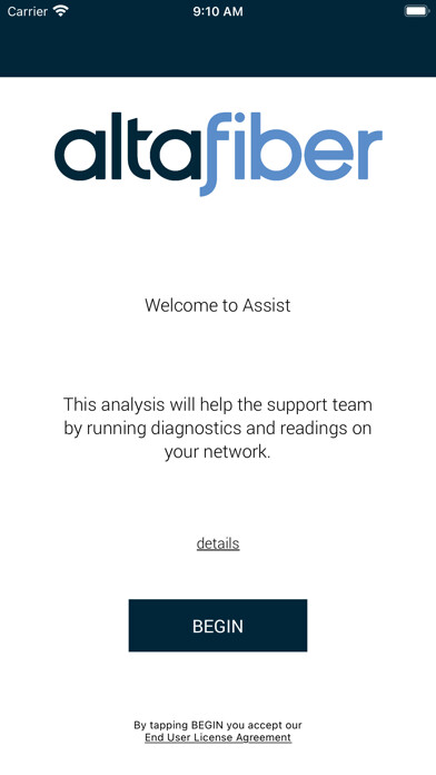 Emulate iPhone app altafiber Assist using MyAndroid