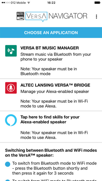 Emulate iPhone app Altec Lansing VersA Navigator using MyAndroid