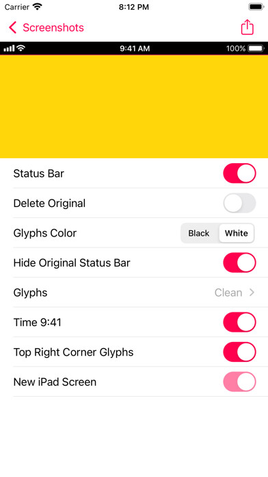 Emulate iPhone app Altershot: Status Bar Editor using MyAndroid Emulate iPhone app Altershot: Status Bar Editor using MyAndroid