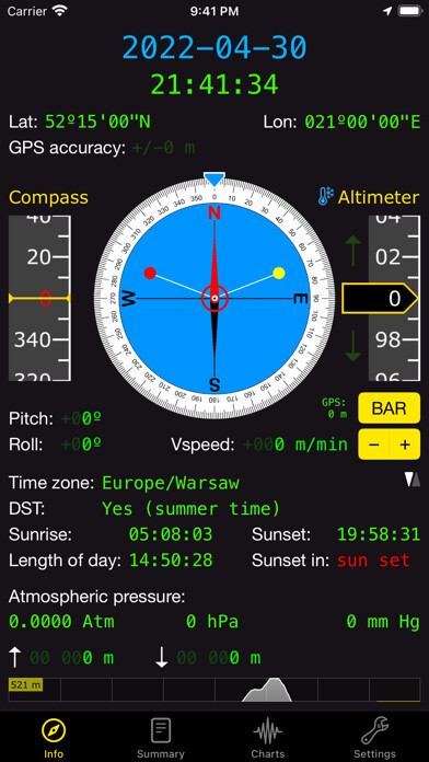 Emulate iPhone app Alti-watcher using MyAndroid