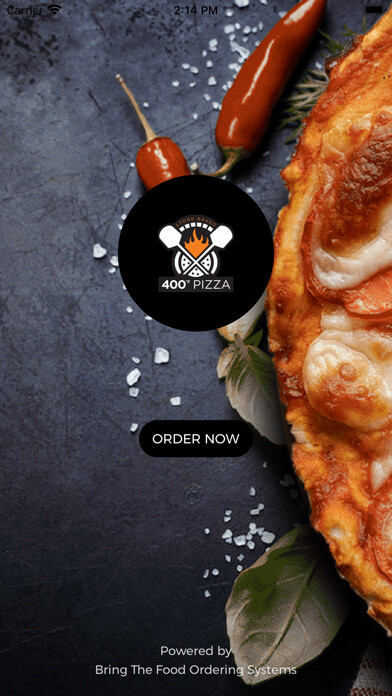 Emulate iPhone app Alum Rock 400 Pizza using MyAndroid