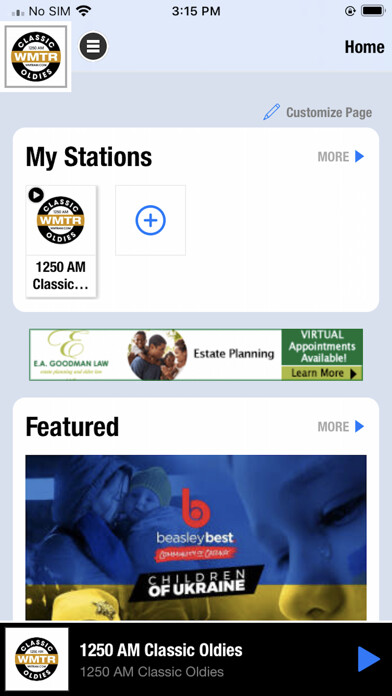 Emulate iPhone app AM 1250 WMTR using MyAndroid Emulate iPhone app AM 1250 WMTR using MyAndroid