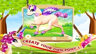 Emulate iPhone app A Magic Pet Pony Horse World - Dress Up Your Cute Little Pony Free using MyAndroid