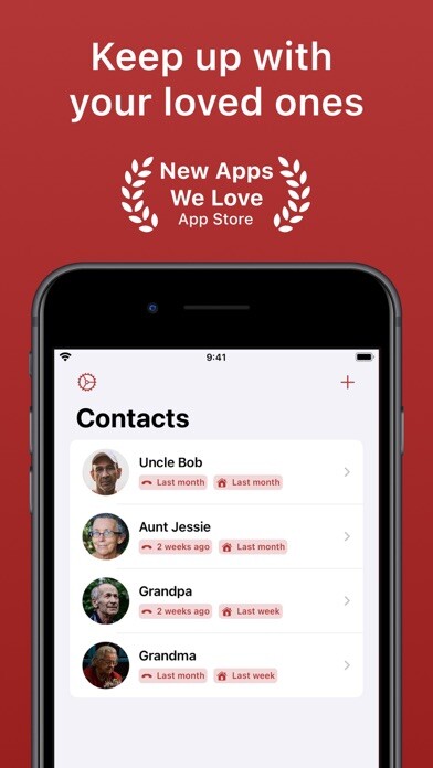 Emulate iPhone app Amato - Relationship Tracker using MyAndroid