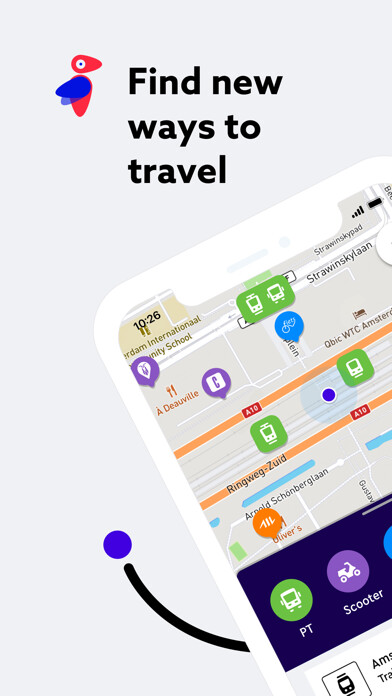 Emulate iPhone app Amaze Mobility- travel app using MyAndroid