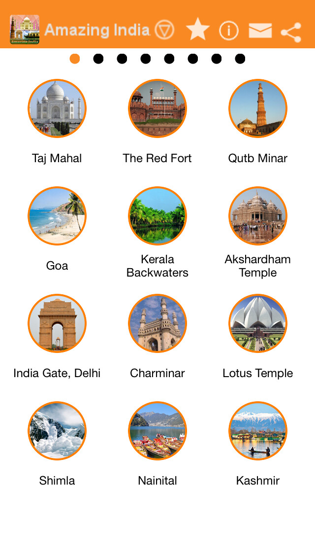 Emulate iPhone app Amazing India using MyAndroid