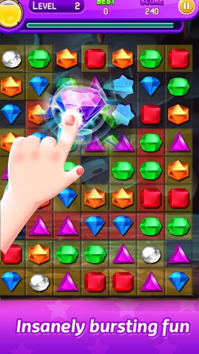 Emulate iPhone app Amazing Jewel King using MyAndroid