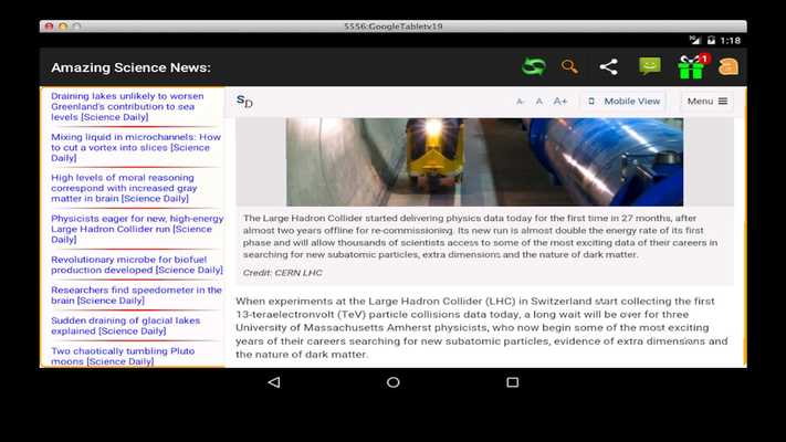 Emulate Android APK Amazing Science News Emulate Android APK Amazing Science News