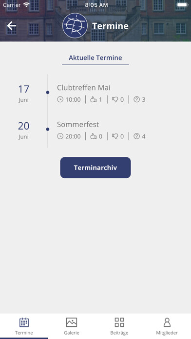 Emulate iPhone app Ambassador Club Ostbevern using MyAndroid