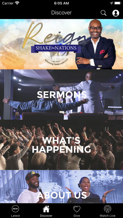 Emulate iPhone app Ambassadors Worship Center using MyAndroid