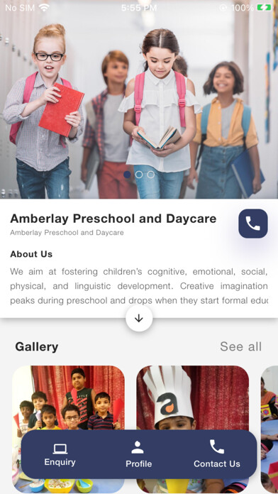 Emulate iPhone app Amberlay Preschool & Daycare using MyAndroid