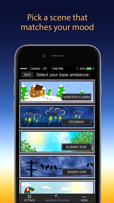 Emulate iPhone app Ambience Builder using MyAndroid