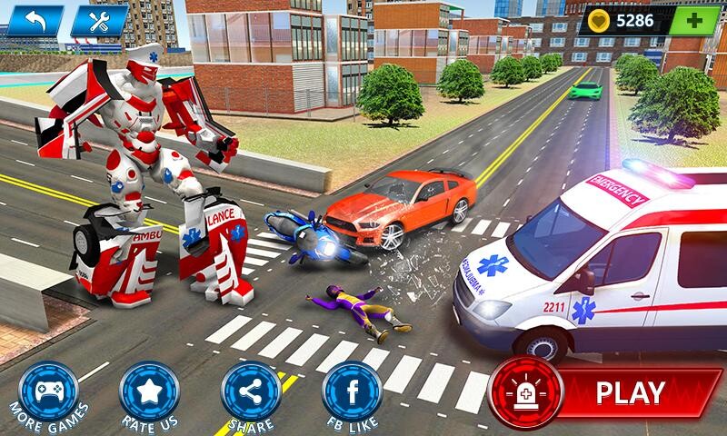 Run android online APK Ambulance Robot City Rescue Game from MyAndroid or emulate Ambulance Robot City Rescue Game using MyAndroid