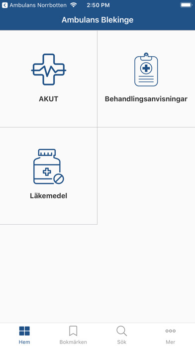 Emulate iPhone app Ambulans Blekinge using MyAndroid