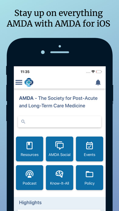 Emulate iPhone app AMDA - The Society for PALTC using MyAndroid Emulate iPhone app AMDA - The Society for PALTC using MyAndroid