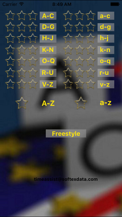 Emulate iPhone app American Alphabet Lite using MyAndroid