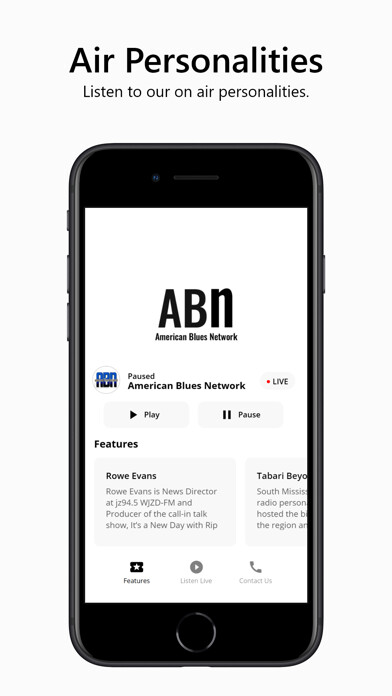 Emulate iPhone app American Blues Network using MyAndroid