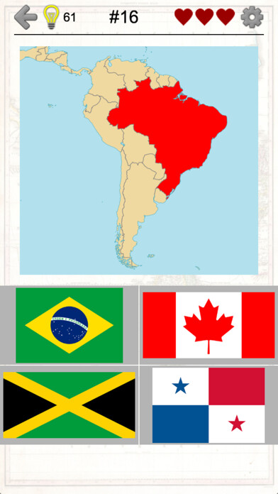 Emulate iPhone app American Countries and Caribbean: Flags, Maps Quiz using MyAndroid Emulate iPhone app American Countries and Caribbean: Flags, Maps Quiz using MyAndroid