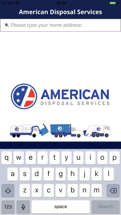 Emulate iPhone app American Disposal Services using MyAndroid