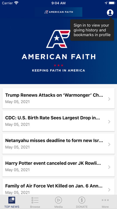 Emulate iPhone app American Faith using MyAndroid Emulate iPhone app American Faith using MyAndroid