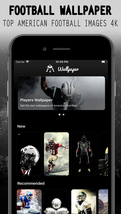 Emulate iPhone app American Football Wallpaper 4K using MyAndroid