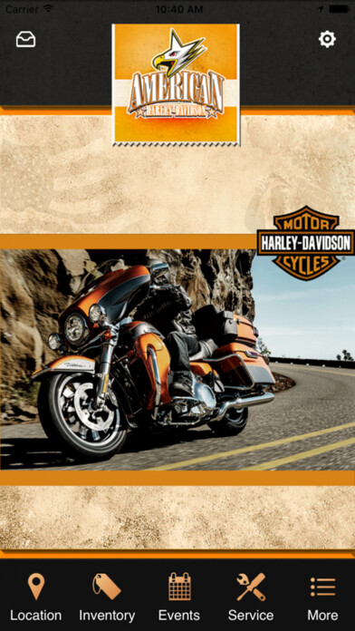 Emulate iPhone app American Harley-Davidson using MyAndroid
