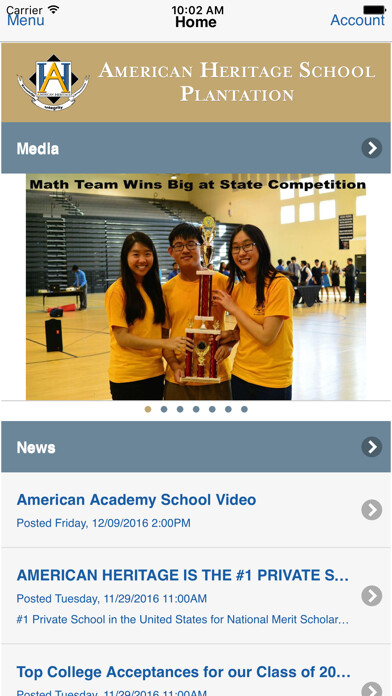 Emulate iPhone app American Heritage School Plantation Campus using MyAndroid