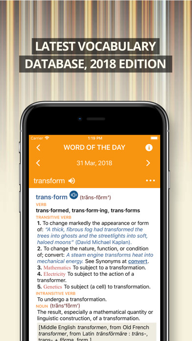 Emulate iPhone app American Heritage Thesaurus using MyAndroid Emulate iPhone app American Heritage Thesaurus using MyAndroid