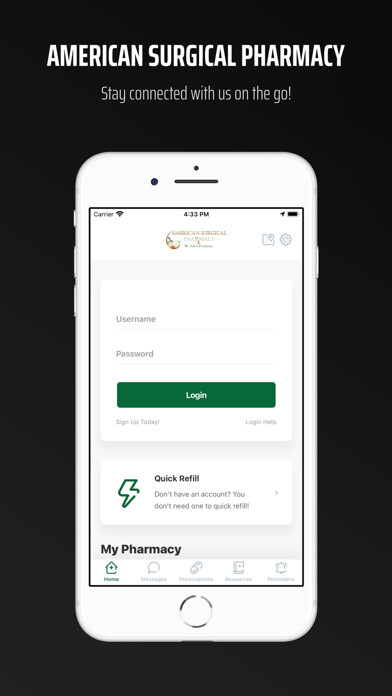 Emulate iPhone app American Surgical Pharmacy using MyAndroid