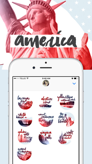 Emulate iPhone app American Top Landmark Stickers using MyAndroid Emulate iPhone app American Top Landmark Stickers using MyAndroid