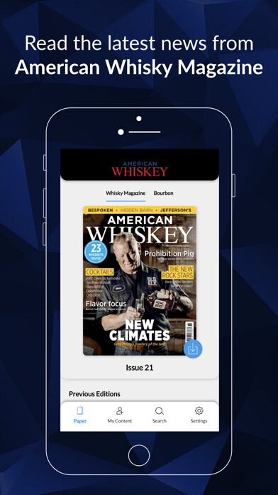 Emulate iPhone app American Whiskey Magazine using MyAndroid