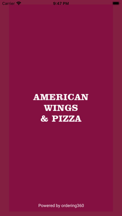 Emulate iPhone app American Wings & Pizza using MyAndroid
