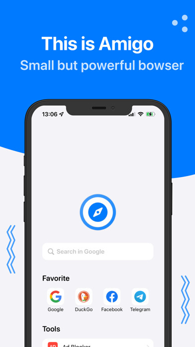 Emulate iPhone app Amigo Browser using MyAndroid