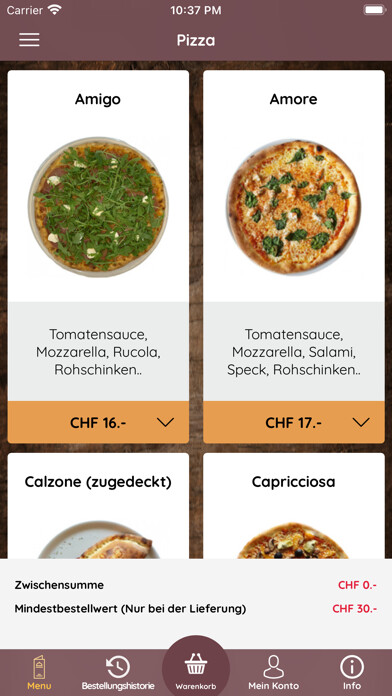 Emulate iPhone app Amigo Pizza using MyAndroid Emulate iPhone app Amigo Pizza using MyAndroid