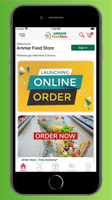 Emulate iPhone app Ammar Food Store using MyAndroid