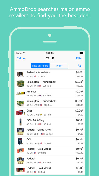 Emulate iPhone app AmmoDrop - Find & Track Online Ammo Prices using MyAndroid Emulate iPhone app AmmoDrop - Find & Track Online Ammo Prices using MyAndroid