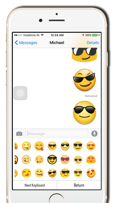 Emulate iPhone app AMoji emoticons - Stickers using MyAndroid Emulate iPhone app AMoji emoticons - Stickers using MyAndroid