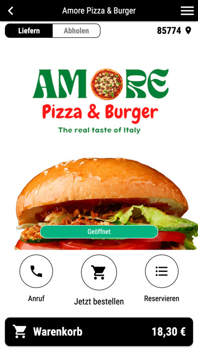 Emulate iPhone app Amore Pizza & Burger using MyAndroid Emulate iPhone app Amore Pizza & Burger using MyAndroid