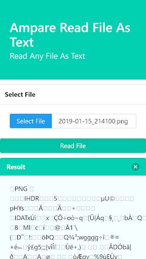 Run android online APK Ampare Read File As Text from MyAndroid or emulate Ampare Read File As Text using MyAndroid