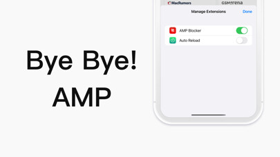 Emulate iPhone app AMP Blocker for Safari using MyAndroid