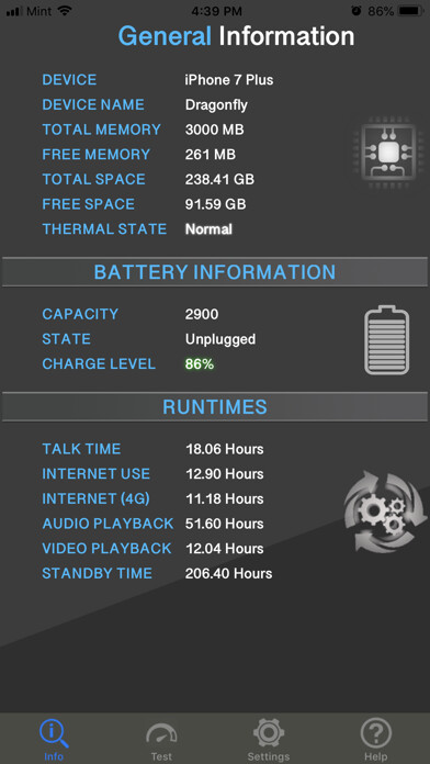 Emulate iPhone app Amperes 3 - Battery Life Info using MyAndroid Emulate iPhone app Amperes 3 - Battery Life Info using MyAndroid