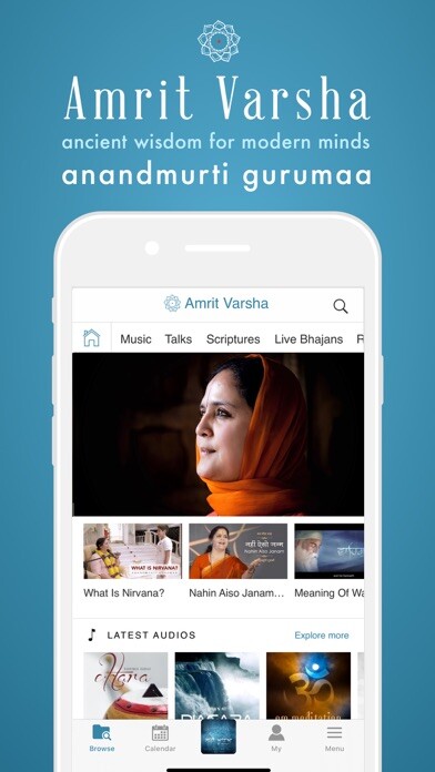 Emulate iPhone app Amrit Varsha: Pearls of Wisdom using MyAndroid