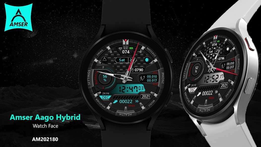 Run android online APK Amser Aago Hybrid Watchface from MyAndroid or emulate Amser Aago Hybrid Watchface using MyAndroid