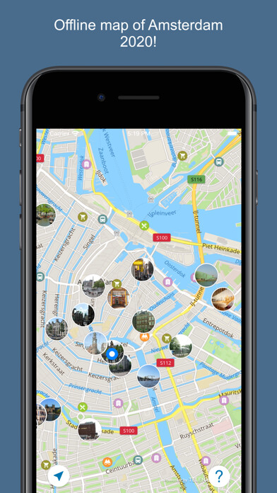 Emulate iPhone app Amsterdam 2020 — offline map using MyAndroid Emulate iPhone app Amsterdam 2020 — offline map using MyAndroid