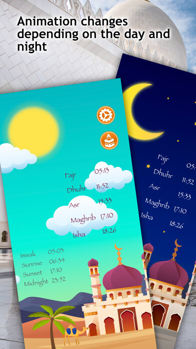 Emulate iPhone app aMuslim: Azan, Qibla, Prayer using MyAndroid